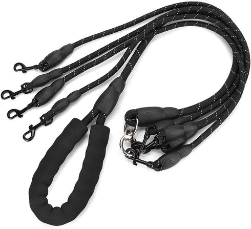 4 Way Dog Leash, 4 in 1 Traction Rope for Dogs Cats Outdoor Walking for Medium Large Dogs