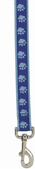 Casual Canine TwoTone Pawprint Dog Lead, Black, 6-Foot x 1-Inch