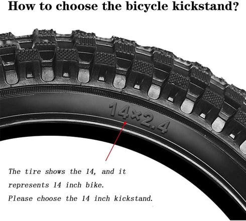 SEISSO Bike Kickstand for 14" Wheel Kids Bicycle - Rear Mount Kick Stand for 12-18 Inch Wheel Bikes