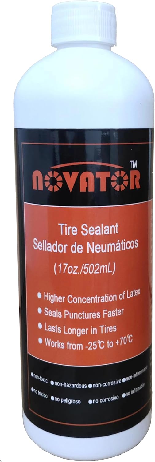 NOVATOR Endurance Bike Tire Sealant for Tubeless, Tubulars, Tubes, Seals Faster, Lasts Longer, for MTB, Road, Gravel