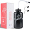 SHOKE Long Straw Water Bottle, 1 Liter, BPA Free Squeeze Leak Proof Sports Bottle, Black