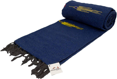 Slate Blue Thunderbird Heavyweight Yoga Blanket or Throw - Made for Yoga
