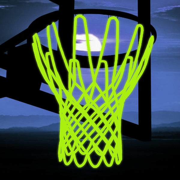 Glow Basketball Net, Luminous Nightlight Portable Outdoor Sun Powered Sport Nylon Basketball Net