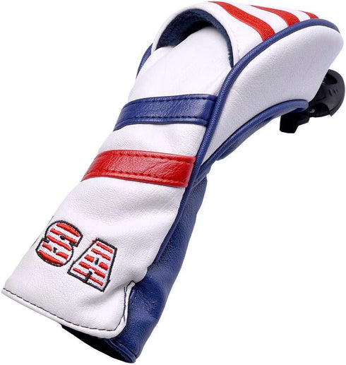 GOOACTION USA Golf Club 3 5 Fairway Wood Headcover, American Stars and Stripes Flag Synthetic Leather