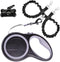 Dual Retractable Dog Leash for Walking 2 Small to Medium Dogs up to 44lbs/20kg, 16 ft Extendable with Poop Bags,