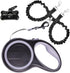 Dual Retractable Dog Leash for Walking 2 Small to Medium Dogs up to 44lbs/20kg, 16 ft Extendable with Poop Bags,