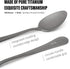 Set, (Matte-1 2pcs) TiTo Titanium Cutlery Lightweight Titanium Fork and Spoon Portable Reusable Flatware for Home