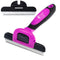 Pet Deshedding Tool Cleaning Brush, Stainless Steel Knot Detangler Comb for Dogs & Cats, Reduces Shedding