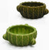 2 Packs Hamster Food Bowl - Cactus Ceramic Feeding Dish for Small Animals (Green+Dark Green)