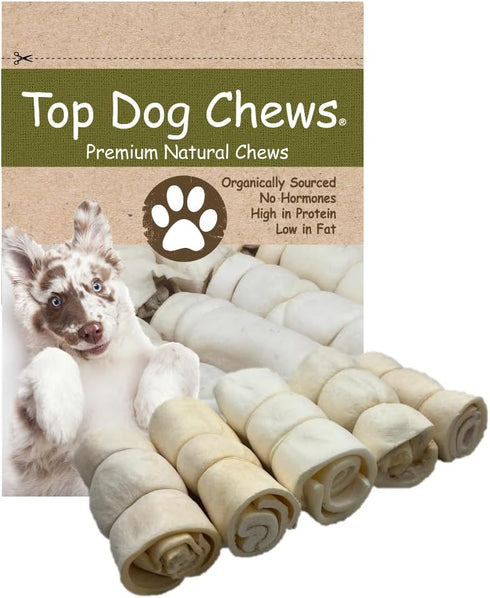 Top Dog Chews 6 Roasted Beef Cheek Rolls, 5 Pack, Long Lasting