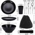 Kyraton Camping Utensils, Camping Mess Kit for Travel, Camping, Picnic, Outdoor, Camping Gear Include Knife, Spoon, Fork Silverware Set, Cup, Bowl, Plate, Camping Essentials for 1
