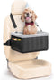 Leather Dog Car Seat for Small Dogs Under 20lbs, Dog Booster Seat
