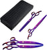 LILYS PET Professional Dog Grooming Coated Titanium Scissors Set - Cutting, Curved & Thinning Shears (8.0 inches,