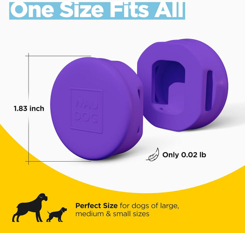 3-Pack AirTag Dog Collar Holder, Soft Silicone Durable Lightweight Tear Resistant Waterproof Airtag Holder
