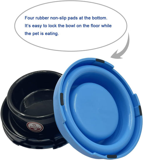 PetLike No Spill Dog Bowls - Pet Food Dishes for Cats, Puppies, Small & Medium Dogs
