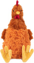 Best Pet Supplies Chicken Crinkle Plush Dog Toy for Interactive Play, Cute Brown Chicken Shape