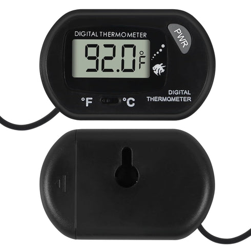 2Pcs Aquarium Thermometer Fish Tank Thermometer Reptile Thermometer Terrarium Water Temperature Test Digital Thermometer with LCD Display Fahrenheit/Celsius(?/?)
