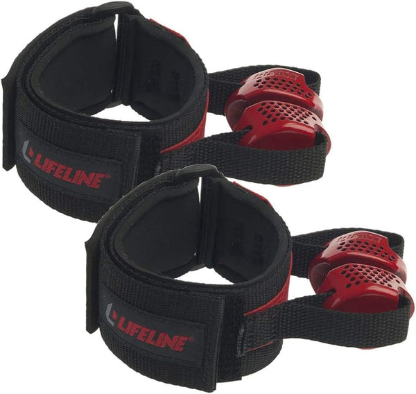 Lifeline Fitness Ankle and Wrist Attachments for Exercise Resistance Cables, Black