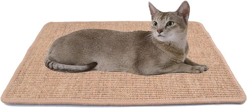 Cat Scratch Pad, Natural Sisal Cat Scratcher Mat, Anti-Slip Sleeping Carpet for Grinding Claws and Protecting