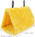 Pet Bird Nest Hammock Hanging Cave Plush Snuggle Tent Bed, Yellow (Medium 9"x 5.31"x 6.3")