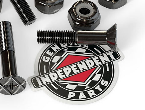 Independent Genuine Parts Cross Bolts, Standard Phillips Skateboard Hardware, Black/Silver, 7/8"