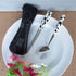 Calsgkspray Black Portable Tableware Bag Outdoor Travel Camping Cutlery Pouch Storage Bag Flatware Tableware Dinnerware