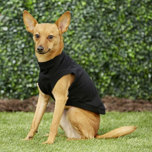 6 Pack Puppy Clothes for Small Dog Boy, Summer Shirt for Chihuahua Yorkies, Black Security Vest Funny Apparel, XS