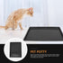 Cabilock 2pcs Pet Cage Tray Dog Poop Pan Accessory, Leakproof Plastic Crate Pan for Dog Kennel and Cat Cage