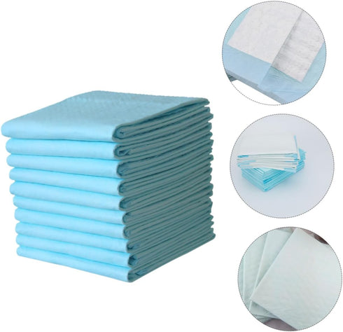 BATHVEVE 10Pcs Disposable Pet Pads Incontinence Pads for Elders Changing Mats Absorbent Multi Use for Diapers Menstrual