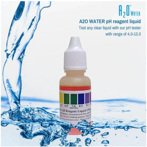 Water pH Level Test Kit, Alkaline, Tap, and Drinking Water, More Accurate Than Test Strips, Made in USA, A2O Water
