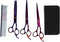 Gavigain Purple Grooming Kit, Premium Stainless Steel Scissors Set, Ergonomic Handle, Proof