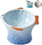Raised Tilted Ceramic Cat Food Bowl - Cute Fish Shape Elevated Slanted Dish for Kitty Dry Wet Treats