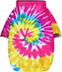 Howilath Dog Hoodie Sweaters with Hat, Tie-dye Rainbow Spiral Soft and Warm for Small Medium Large Dogs Cats Shirt - S