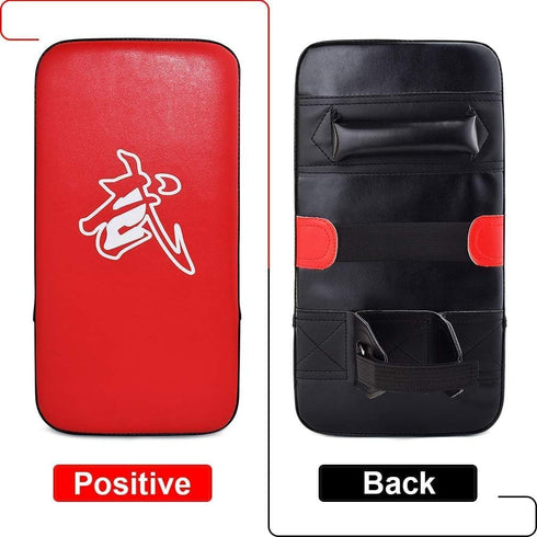 TLBTEK MMA Taekwondo Kick Shield - Muay Thai Karate Kickboxing Training Pads - Curved Leather Strike Shield