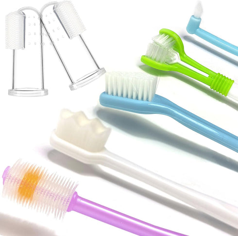 URMYONLY 360 Dog Toothbrush, Degree Finger Toothbrushes, Triple Head Toothbrushes, Double Head Toothbrush,Cleaning