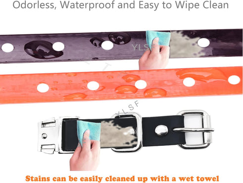 Quick Snap Bungee Dog Collar Strap with D Ring, Adjustable Durable Waterproof Replacement for Electronic Training