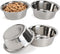 DEAYOU 4-Pack Stainless Steel Dog Bowl, Metal Food and Water Dish for Large Medium Small Dogs, Elevated Stand, Kitten,