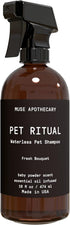 Muse Apothecary Pet Ritual Aromatic Waterless Shampoo for Pets, No Rinse Dog Shampoo with Essential Oils (16oz Fresh