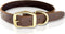 Leather Dog Collar with Heavy Duty Hardware, Full Grain Ultra Soft Genuine Cowhide, Metal Buckle, Medium (13-19" Neck)