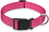 Reflective Dog Collar with Buckle, Adjustable Safety Nylon Collars for Small Medium Large Dogs, Pink S