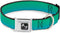 Dog Collar Seatbelt Buckle, Teal Ombre, 1.0 Inch Wide, Fits 15 to 26 Inches