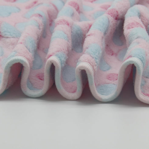 1 Pack 3 Puppy Blankets Fluffy Fleece Warm Sleep Mat with Love Print for Small Dogs & Cats, Mix Love-Small (23"x15")