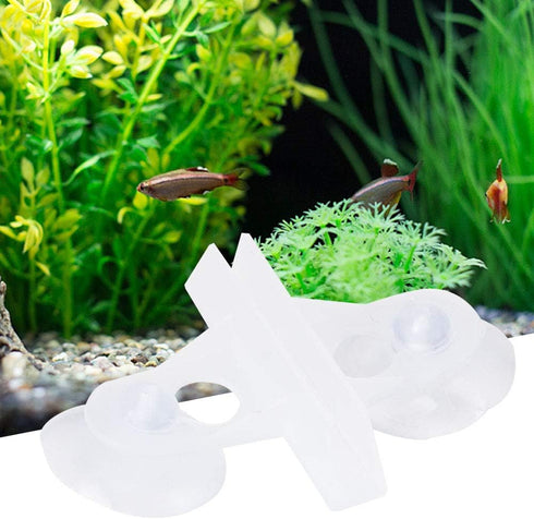 Zerodis 40 Pcs Aquarium Separation Clip, PVC Fish Tank Suction Cup Divider Support Clip with 80 Suction Cups