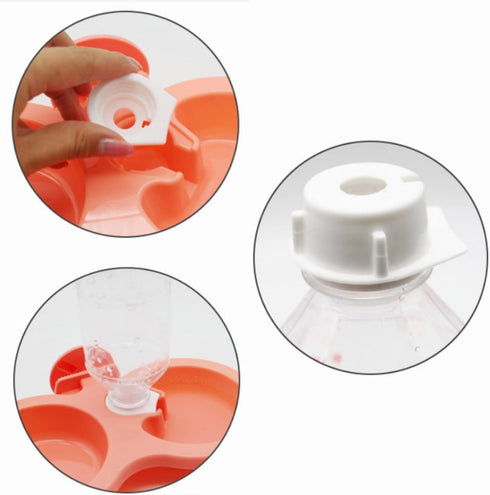 Double Dog Bowls, Dual Pets Hanging Pet Bowl for Food and Water Feeder, Plastic for Small Medium Dogs Cats