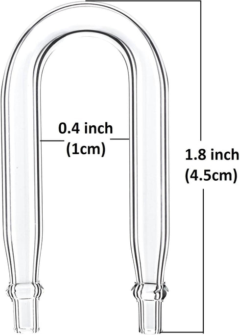 Pollen Glass CO2 Diffuser with U-Shape Connecting Tube for Aquarium Planted Tank, 2" for 50-80 US Gallons