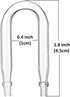 Pollen Glass CO2 Diffuser with U-Shape Connecting Tube for Aquarium Planted Tank, 2" for 50-80 US Gallons