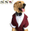 Lovelonglong Pet Costume Dog Suit, Formal Tuxedo with Black Bow Tie for Large Medium Small Dogs and Cats