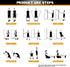 VEICK Resistance Bands, Exercise Bands with Handles for Men and Women, Home Workout