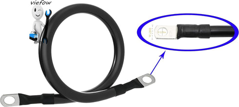 Golf Cart Battery Cables 4 Gauge with Heavy Duty Wire Lugs for 36v & 48v EZGO TXT (5-Piece Set)