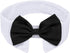 ZTON Handcrafted Adjustable Formal Pet Bowtie Collar Neck Tie for Dogs & Cats, S, Black